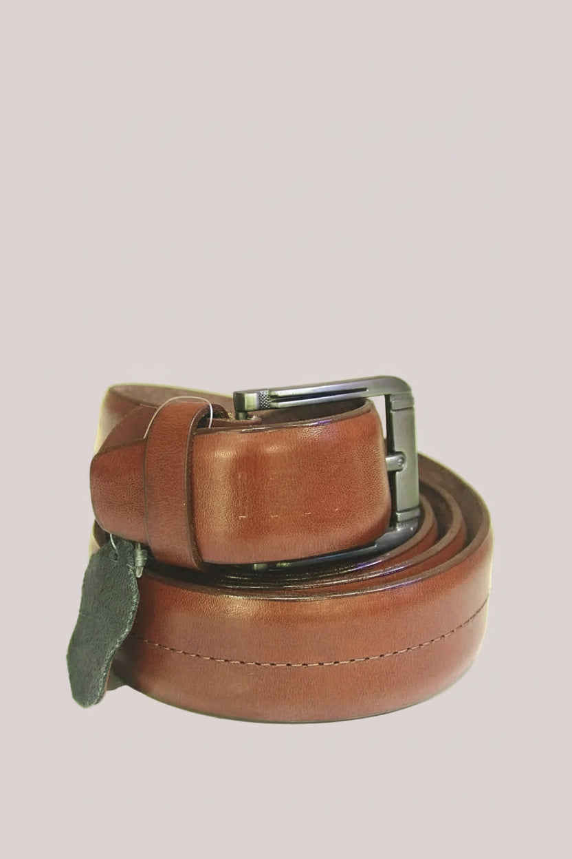 Mono Color Centre Stiched Leather Belt LM-600