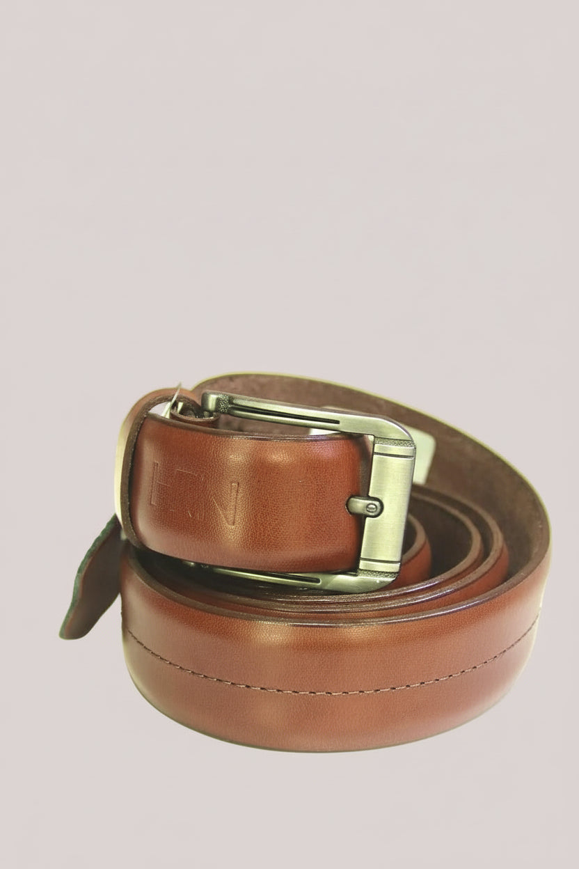 Mono Color Centre Stiched Leather Belt LM-600