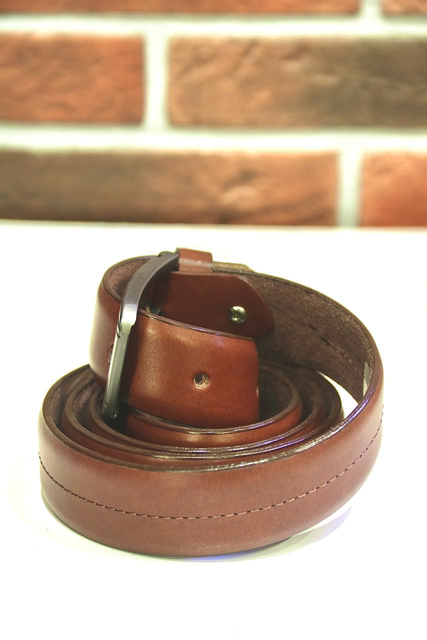 Mono Color Centre Stiched Leather Belt LM-600