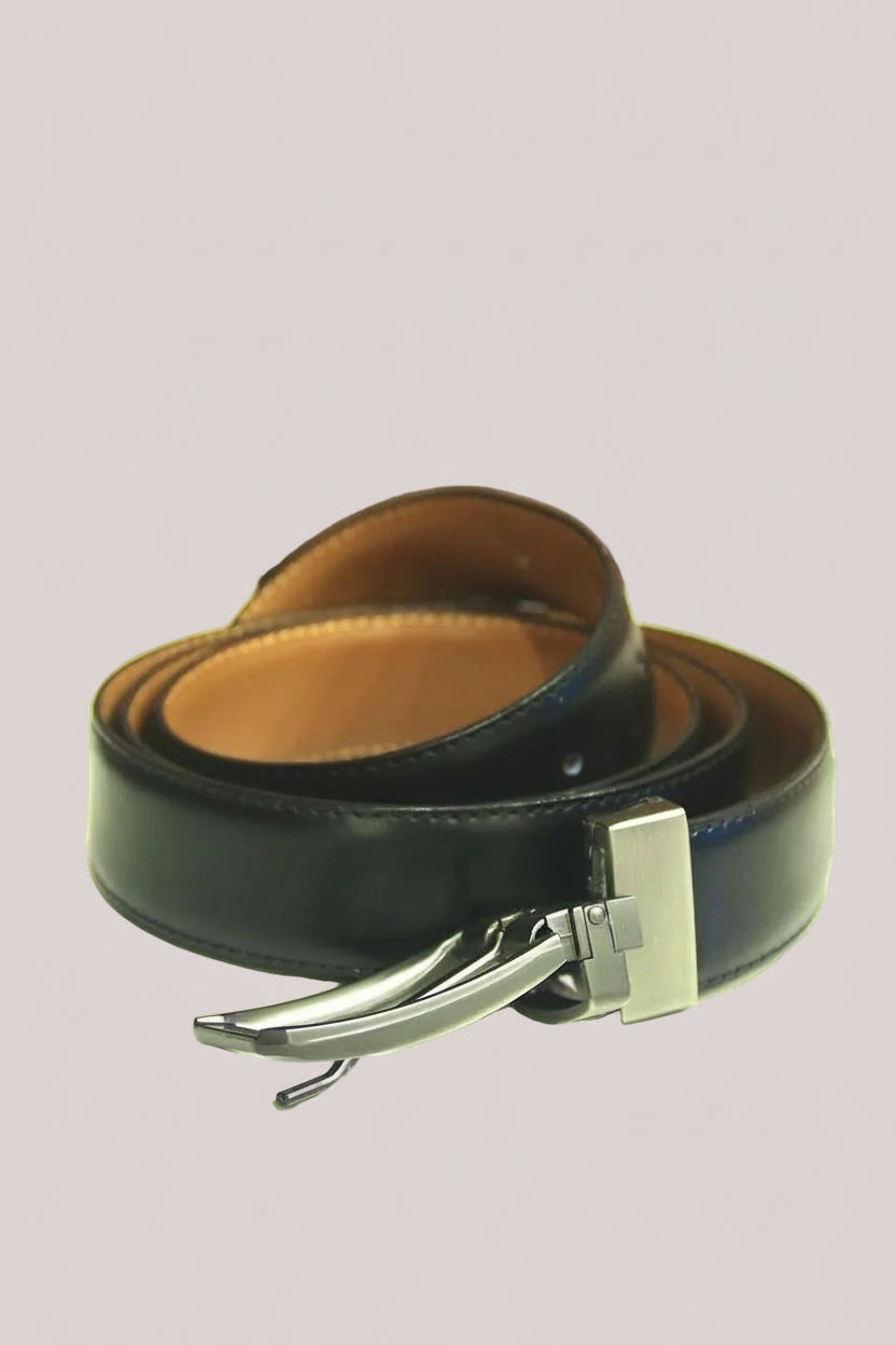 Dual Side Leather Belt DS-98 (Black & Tan)
