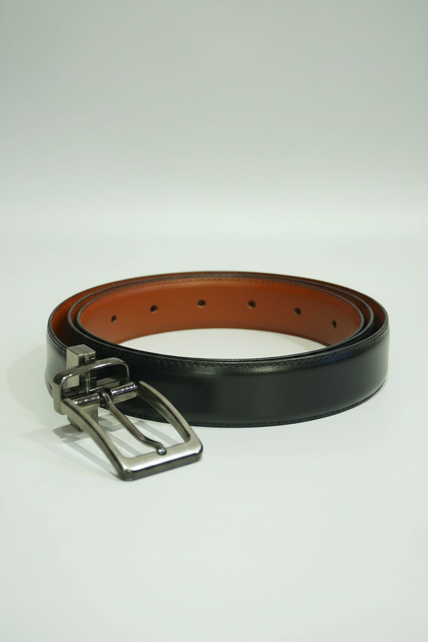 Dual Side Leather Belt DS-97 (Black & Brown)