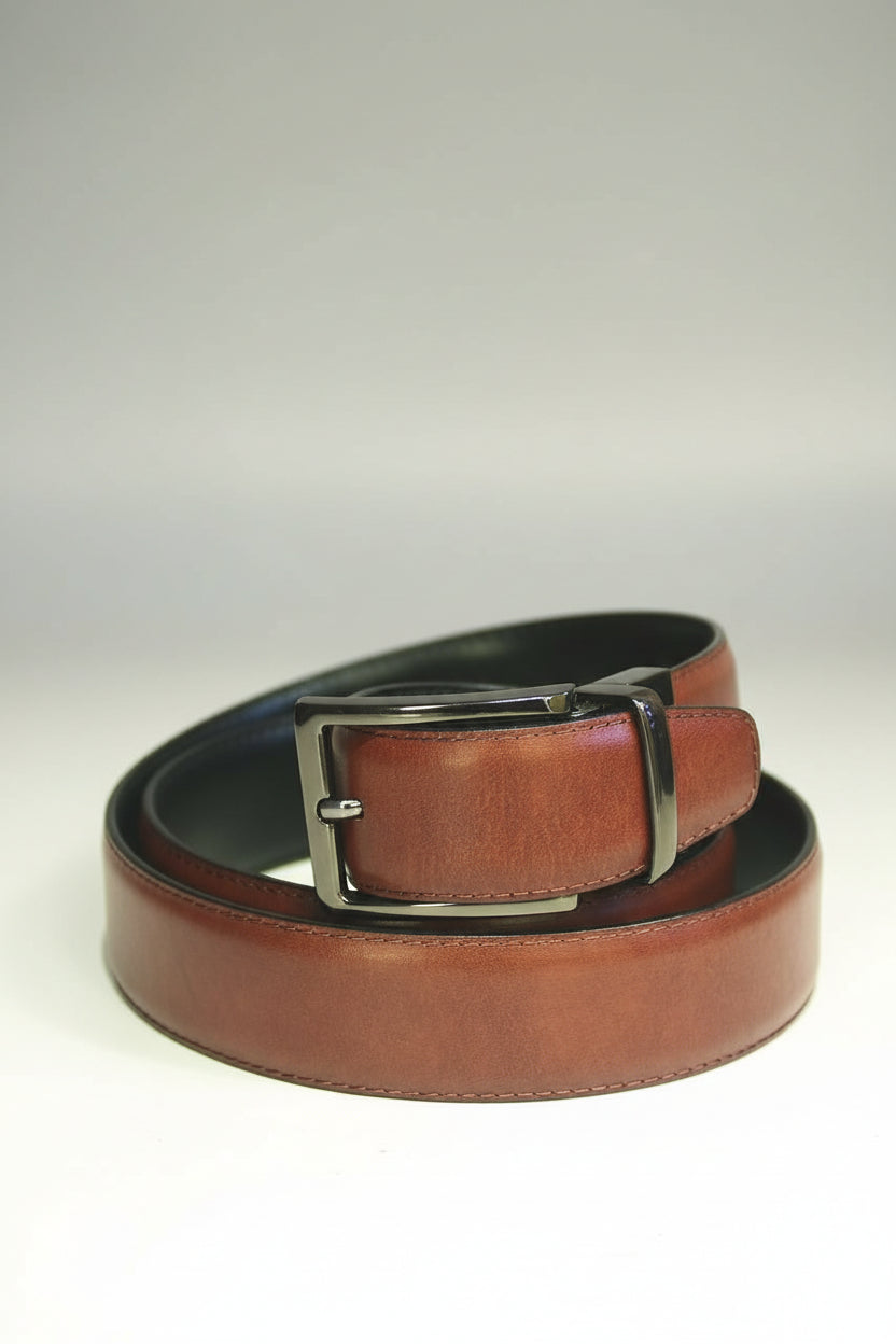 Dual Side Leather Belt DS-97 (Black & Brown)