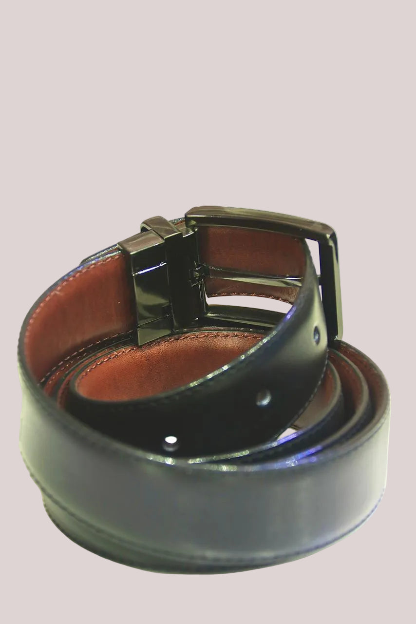 Dual Side Leather Belt DS-97 (Black & Brown)