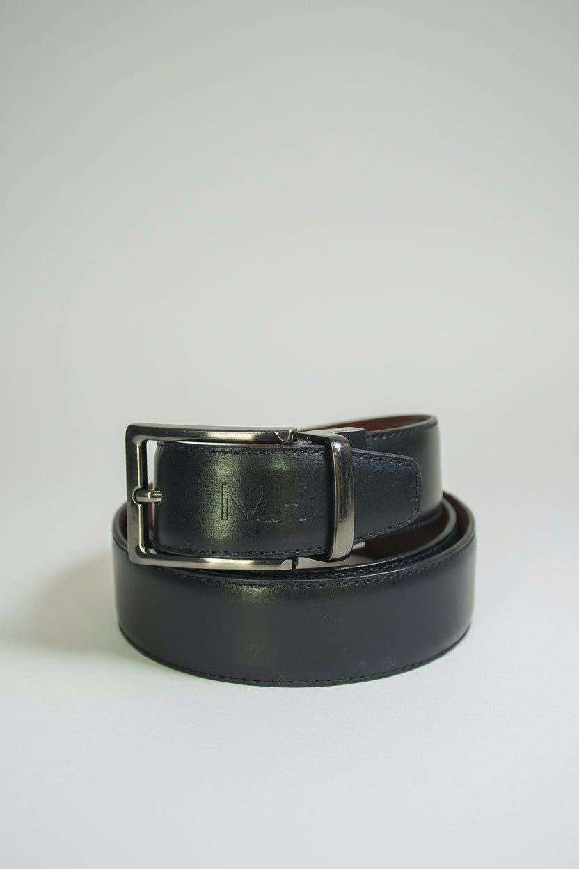 Dual Side Leather Belt DS-99 (Black & Dark Brown)