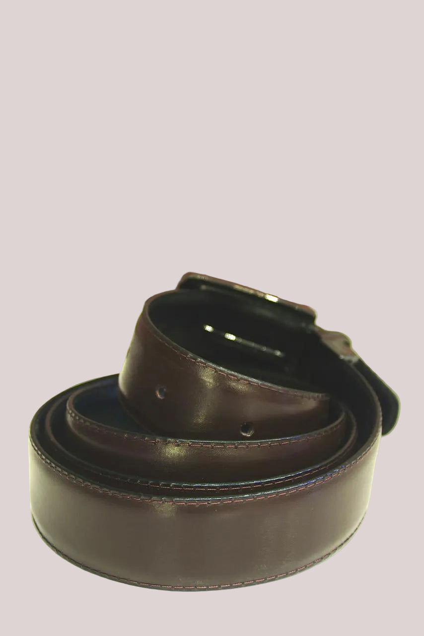 Dual Side Leather Belt DS-99 (Black & Dark Brown)